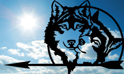 Флюгер с рисунком волка