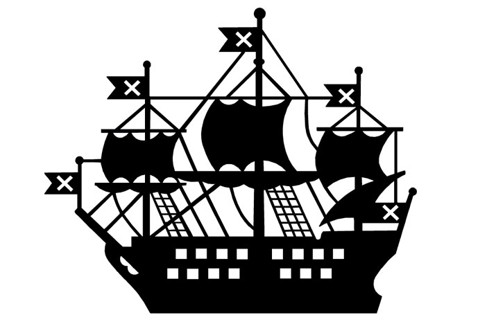 силуэт адмиралтейского кораблика